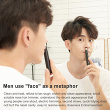 Load image into Gallery viewer, Original Xiaomi Youpin ShowSee DC 1.5V 2W Portable Waterproof Safe Electric Nose Hair Trimmer Shave Blade, C1-BK