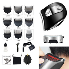 Load image into Gallery viewer, HJ-2019 Men Electric Shaver Fader Self-help Hair Clipper with Cloth + Sponge + Spare Cutter Head, Standard Version, CN Plug, with Cloth + Sponge + Spare Cutter Head