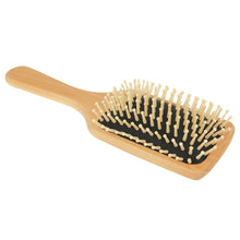 Load image into Gallery viewer, Natural Wooden Massage Hair Comb with Rubber Base &amp; Wooden Brush, Size: Large, Large(White), Large(Black)