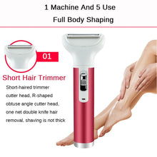 Load image into Gallery viewer, XD-3011 5 in 1 Multifunction Shaver Nose Trimmer Eyebrow Shaver Kit for Ladies