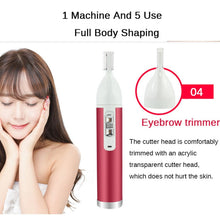 Load image into Gallery viewer, XD-3011 5 in 1 Multifunction Shaver Nose Trimmer Eyebrow Shaver Kit for Ladies