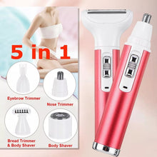 Load image into Gallery viewer, XD-3011 5 in 1 Multifunction Shaver Nose Trimmer Eyebrow Shaver Kit for Ladies