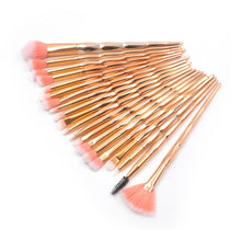 Load image into Gallery viewer, 20 in 1 Diamond Handle Eye Brush Multi-functional Makeup Brush, Pink+Blue Handle and Purple Brush, HCB9120A, HCB9120B, HCB9120C, HCB9120D, HCB9120E, HCB9120F, HCB9120G