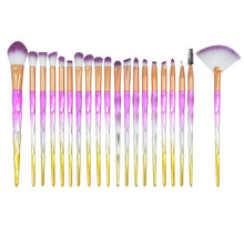 Load image into Gallery viewer, 20 in 1 Diamond Handle Eye Brush Multi-functional Makeup Brush, Pink+Blue Handle and Purple Brush, HCB9120A, HCB9120B, HCB9120C, HCB9120D, HCB9120E, HCB9120F, HCB9120G