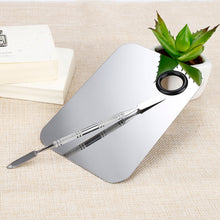 Load image into Gallery viewer, L Size Make-up Square Stainless Steel Palette, 150*100mm
