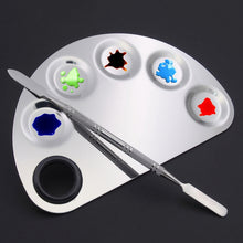 Load image into Gallery viewer, Make-up Semicircle Stainless Steel Palette 156x100mm, 156*100mm
