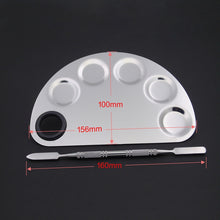 Load image into Gallery viewer, Make-up Semicircle Stainless Steel Palette 156x100mm, 156*100mm