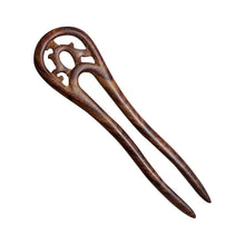 Load image into Gallery viewer, Classical sandalwood tassel hairpin-U-shaped Carving + Gift Box, Gift Box Colors Are Random, U-shaped Carving Black, U-shaped Carving Green, U-shaped Carving Red