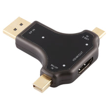 Load image into Gallery viewer, D63A DisplayPort + Mini DP + UCB-C / Type-C Male to HDMI Female 3 in 1 Adapter, D63A