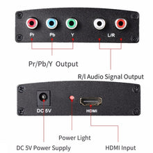 Load image into Gallery viewer, 1080P HD HDMI to YPbPr Video and R/L Audio Adapter Converter, HDMI to YPbPr+R/L