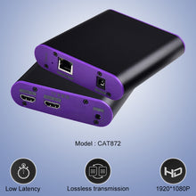 Load image into Gallery viewer, CAT872 HDMI Extender (Receiver &amp; Sender) over CAT5e/CAT6 Cable , Transmission Distance: 200m, CAT872