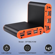 Load image into Gallery viewer, OPT882-KVM HDMI Extender (Receiver &amp; Sender) Fiber Optic Extender with USB Port and KVM Function, Transmission Distance: 20KM, OPT882-KVM
