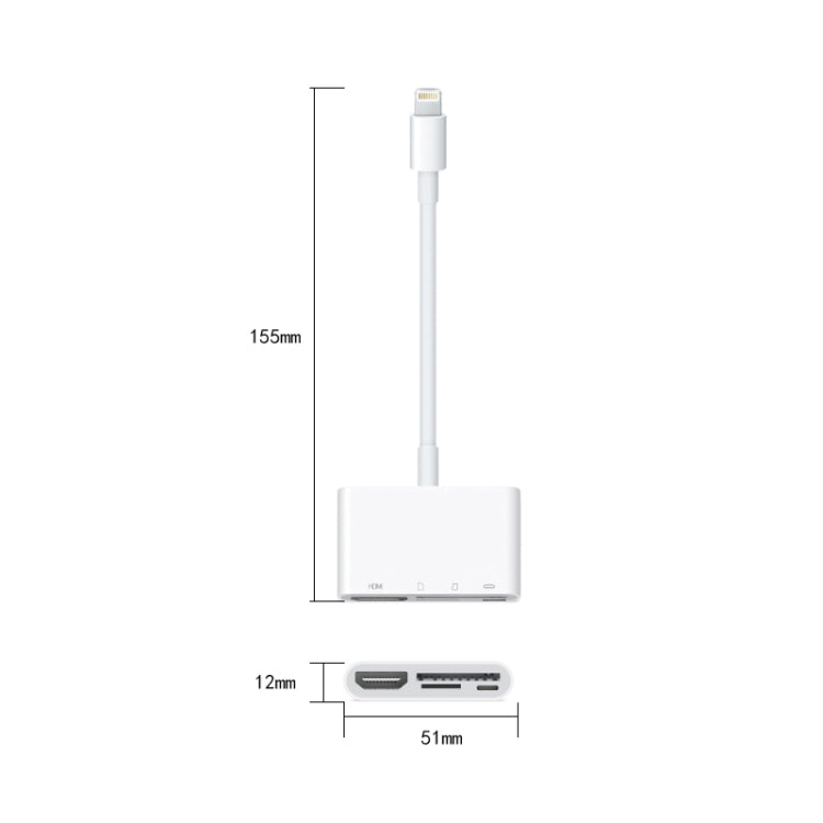 NK-103C 4 In 1 8 Pin to HDMI Multi-function Mobile Phone Converter Adapter