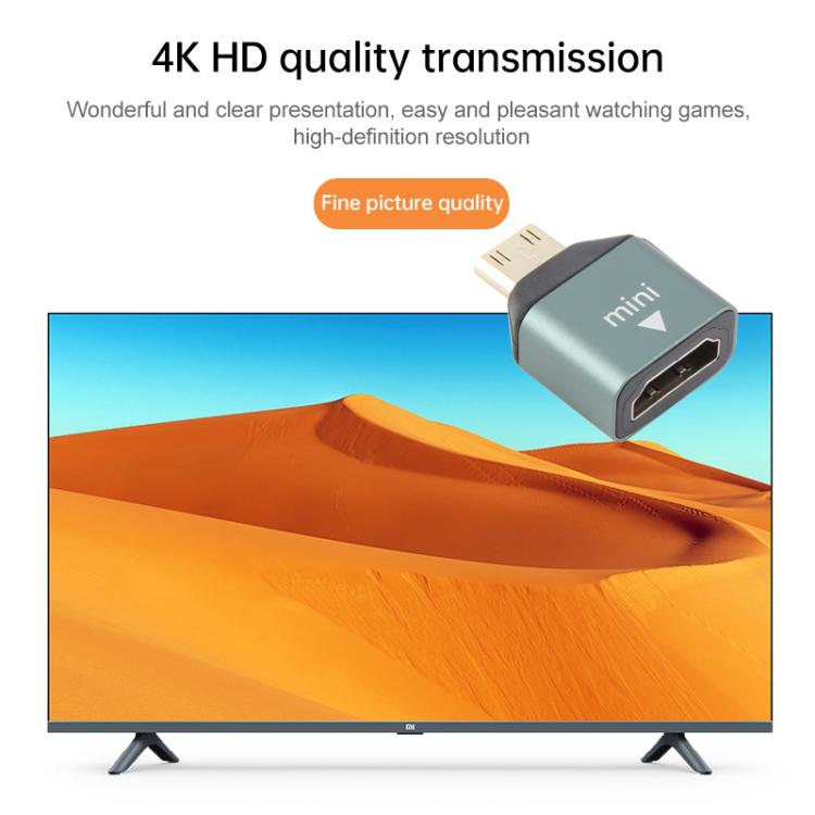 Mini HDMI Male to HDMI Female Gold-plated Head Adapter, Mini HDMI Male to HDMI Female