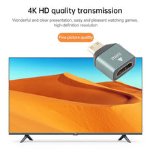 Load image into Gallery viewer, Mini HDMI Male to HDMI Female Gold-plated Head Adapter, Mini HDMI Male to HDMI Female