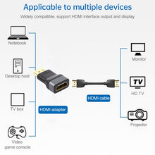 Load image into Gallery viewer, Gold-plated Head HDMI Female to HDMI Male Adapter, HDMI Female to HDMI Male