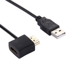 Load image into Gallery viewer, 50cm HDMI Female + HDMI Male to USB 2.0 Male Connector Adapter Cable, HDMI Female + Male