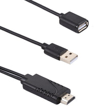 Load image into Gallery viewer, 1080P USB 2.0 Male + USB 2.0 Female to HDMI HDTV AV Adapter Cable for iPhone / iPad, Android Smartphones