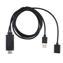 Load image into Gallery viewer, 1080P USB 2.0 Male + USB 2.0 Female to HDMI HDTV AV Adapter Cable for iPhone / iPad, Android Smartphones