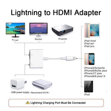 Load image into Gallery viewer, E-Gin-LTH-002 8 Pin Digital AV to HDMI Adapter + USB Charging Port for 1080P HD TV Display Screen Device