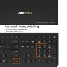 Load image into Gallery viewer, AIMOS AM-KM804 USB 8 In 4 Out Switch, AM-KM804