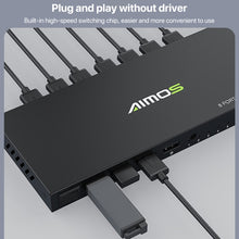 Load image into Gallery viewer, AIMOS AM-KM804 USB 8 In 4 Out Switch, AM-KM804