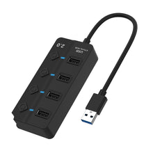 Load image into Gallery viewer, Onten 5301 USB 3.0 Male to 4 USB 2.0 Female Splitter Extender with Independent Switch, 5301