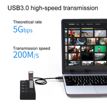 Load image into Gallery viewer, Onten 5301 USB 3.0 Male to 4 USB 2.0 Female Splitter Extender with Independent Switch, 5301