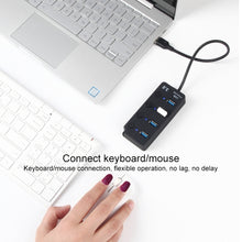 Load image into Gallery viewer, Onten 5301 USB 3.0 Male to 4 USB 2.0 Female Splitter Extender with Independent Switch, 5301