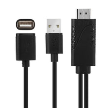 Load image into Gallery viewer, USB Male + USB 2.0 Female to HDMI Phone to HDTV Adapter Cable