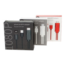 Load image into Gallery viewer, USB Male + USB 2.0 Female to HDMI Phone to HDTV Adapter Cable