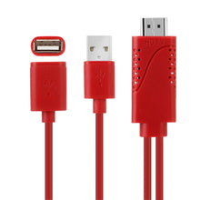Load image into Gallery viewer, USB Male + USB 2.0 Female to HDMI Phone to HDTV Adapter Cable