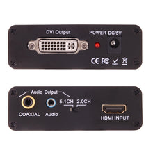 Load image into Gallery viewer, NEWKENG X5 HDMI to DVI with Audio 3.5mm Coaxial Output Video Converter, EU Plug, X5 HDMI to DVI with Audio