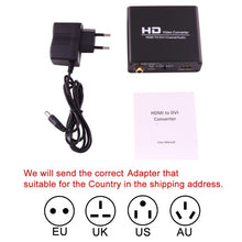 Load image into Gallery viewer, NEWKENG X5 HDMI to DVI with Audio 3.5mm Coaxial Output Video Converter, EU Plug, X5 HDMI to DVI with Audio