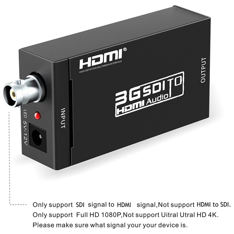 NEWKENG S008 Mini SD-SDI / HD-SDI / 3G-SDI to HDMI Video Converter, S008 Mini SD-SDI / HD-SDI / 3G-SDI to HDMI