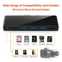 Load image into Gallery viewer, ROCKETEK SK-S5H 3 x USB 3.0 + HDMI + SD / TF Memory Card Reader HUB 4K HDMI Adapter, SK-S5H