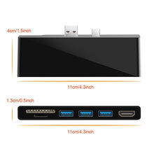 Load image into Gallery viewer, ROCKETEK SK-S5H 3 x USB 3.0 + HDMI + SD / TF Memory Card Reader HUB 4K HDMI Adapter, SK-S5H