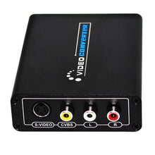 Load image into Gallery viewer, HDMI to Composite / AV S-Video Converter RCA CVBS/L/R Video Converter Adapter, EU Plug, HDMI to AV + S-Video