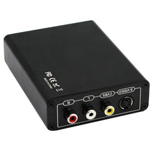 Load image into Gallery viewer, HDMI to Composite / AV S-Video Converter RCA CVBS/L/R Video Converter Adapter, EU Plug, HDMI to AV + S-Video