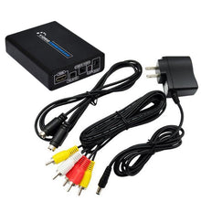 Load image into Gallery viewer, HDMI to Composite / AV S-Video Converter RCA CVBS/L/R Video Converter Adapter, EU Plug, HDMI to AV + S-Video