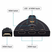 Load image into Gallery viewer, 3 in 1 HDMI Input  4K x 2K HDTV Pigtail Switch Adapter HDMI Splitter, 1 in 3