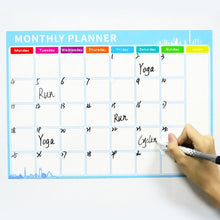 Load image into Gallery viewer, Magnetic Monthly Planner Refrigerator Magnet PET Magnetic Soft Whiteboard, Size: 29.7cm x 42cm, Monthly Plan