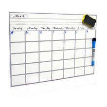 Load image into Gallery viewer, Magnetic Monthly Planner Refrigerator Magnet PET Magnetic Soft Whiteboard, Size: 29.7cm x 42cm, Monthly Plan