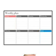 Load image into Gallery viewer, Magnetic Weekly Plan Refrigerator Magnet PET Magnetic Soft Whiteboard, Size: 29.7cm x 42cm, Weekly Plan