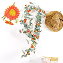 Load image into Gallery viewer, Daisy Leaf Artificial Flower Vine Interior Background Wall Window Decoration, Length: 1.75m