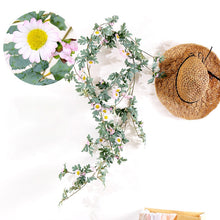 Load image into Gallery viewer, Daisy Leaf Artificial Flower Vine Interior Background Wall Window Decoration, Length: 1.75m