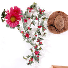 Load image into Gallery viewer, Daisy Leaf Artificial Flower Vine Interior Background Wall Window Decoration, Length: 1.75m