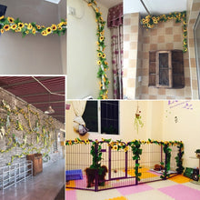 Load image into Gallery viewer, 2 PCS Sunflower Artificial Flower Interior Background Wall Window Decoration, Length: 2.6m, Sunflower Flower