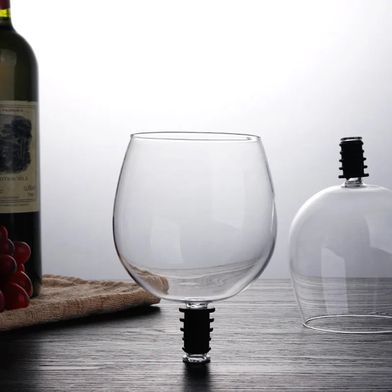 Wine Bottle Glass Topper - Drink Directly From the Bottle