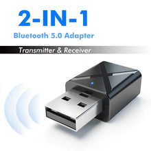 Load image into Gallery viewer, Techme KN320 Bluetooth 5.0 Transmitter Receiver Stereo Wireless Adapter